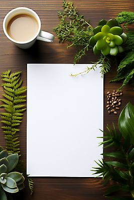 JPG 편집이미지 종이 커피 잎 프레임 사람없음 하이앵글 사각형 원두 풀 커피잔 카피스페이스 편집실사 AI포토 AI콘텐츠 도형 식물 음료 뷰포인트 잔 공백 CG 파일형식