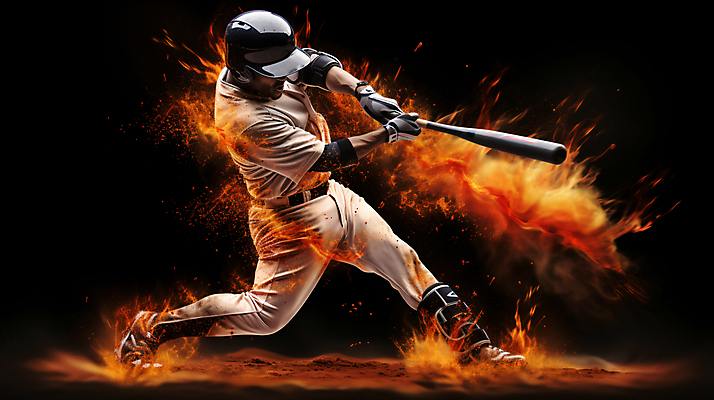 JPG 전신 편집이미지 남자 불꽃 한명 들기 성인 야구 야구방망이 타자 야구선수 역동적 야구복 불씨 홈런 성인남자한명만 휘두르기 편집실사 AI컴퓨터그래픽 AI콘텐츠 1 컨셉 모션 불 운동선수 사람 운동복 구기 야구용품 CG 남자한명만 성인남자만 파일형식