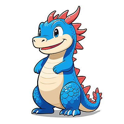 한마리 일러스트 미소 사람없음 파란색 용띠 용 용캐릭터 청룡 2024년 갑진년 청룡캐릭터 일러캐릭터 AI파일 캐릭터 1 컬러 표정 십이지신 연도 파일형식 벡터 사방신