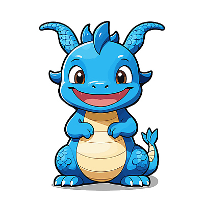 한마리 일러스트 미소 사람없음 파란색 용띠 용 용캐릭터 청룡 2024년 갑진년 청룡캐릭터 일러캐릭터 AI파일 캐릭터 1 컬러 표정 십이지신 연도 파일형식 벡터 사방신