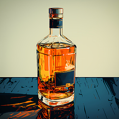 JPG 일러스트 주류 사람없음 빈티지 디지털합성 양주 위스키 위스키병 국내일러스트 AI일러스트 AI콘텐츠 음료 컨셉 파일형식