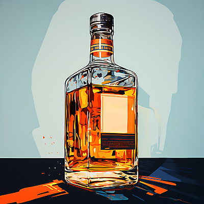 JPG 일러스트 주류 사람없음 빈티지 디지털합성 양주 위스키 위스키병 국내일러스트 AI일러스트 AI콘텐츠 음료 컨셉 파일형식