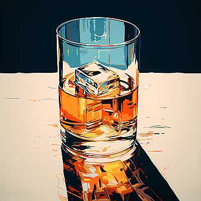 JPG 술잔 일러스트 주류 사람없음 빈티지 디지털합성 양주 위스키 국내일러스트 AI일러스트 AI콘텐츠 음료 컨셉 잔 파일형식