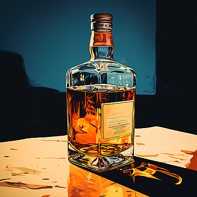 JPG 일러스트 주류 사람없음 빈티지 디지털합성 양주 위스키 위스키병 국내일러스트 AI일러스트 AI콘텐츠 음료 컨셉 파일형식