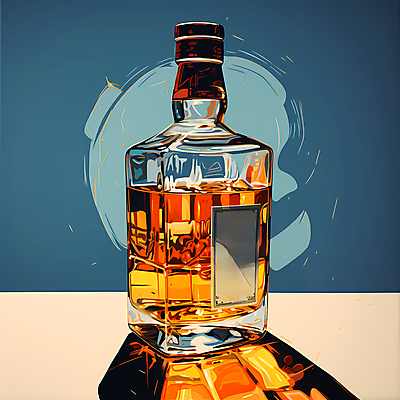 JPG 일러스트 주류 사람없음 빈티지 디지털합성 양주 위스키 위스키병 국내일러스트 AI일러스트 AI콘텐츠 음료 컨셉 파일형식