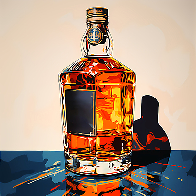 JPG 일러스트 주류 사람없음 빈티지 디지털합성 양주 위스키 위스키병 국내일러스트 AI일러스트 AI콘텐츠 음료 컨셉 파일형식