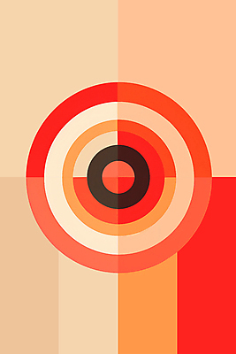 JPG 편집이미지 백그라운드 사람없음 원형 과녁판 목표 다트판 다홍색 이미지편집 편집실사 AI컴퓨터그래픽 AI콘텐츠 도형 컬러 컨셉 다트 CG 파일형식