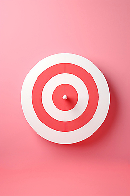 JPG 편집이미지 분홍색 백그라운드 그림자 사람없음 원형 과녁판 목표 다트판 이미지편집 편집실사 AI컴퓨터그래픽 AI콘텐츠 도형 컬러 컨셉 다트 CG 파일형식