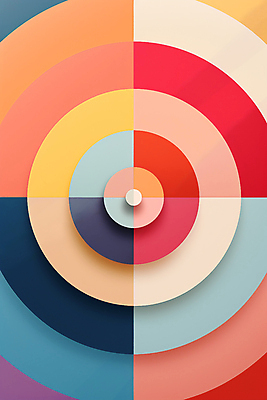 JPG 편집이미지 백그라운드 사람없음 컬러풀 원형 과녁판 목표 다트판 이미지편집 편집실사 AI컴퓨터그래픽 AI콘텐츠 도형 컬러 컨셉 다트 CG 파일형식