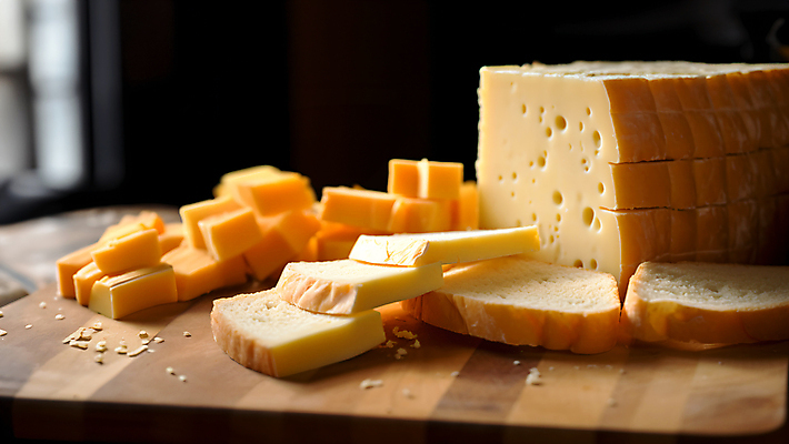 JPG 편집이미지 음식 빵 조각 치즈 유제품 사람없음 자르기 안주 나무탁자 편집실사 AI포토 AI콘텐츠 모션 탁자 CG 파일형식