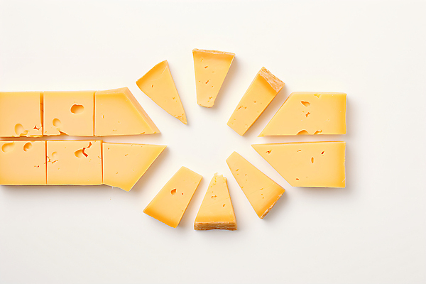 JPG 편집이미지 음식 조각 치즈 유제품 사람없음 노란색 흰색 안주 고다치즈 편집실사 AI포토 AI콘텐츠 컬러 CG 파일형식