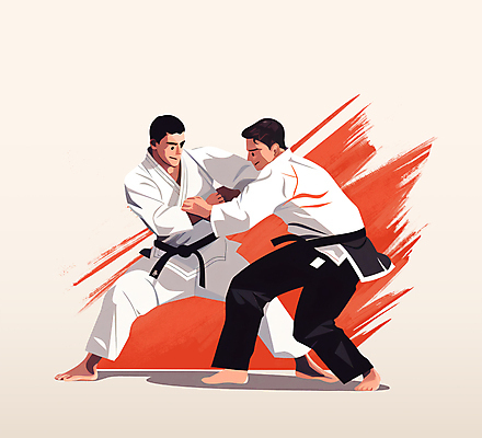 전신 PSD 남자 일러스트 도복 성인 두명 운동 경쟁 격투기 무도 잡기 라이벌 호신술 맞대결 주짓수 성인남자만 국내일러스트 옷 스포츠 컨셉 모션 건강 사람 남자만 성인만 파일형식