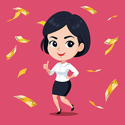 전신 여자 허리손 지폐 일러스트 날리기 한명 정장 성인 비즈니스우먼 따봉 오만원 성인여자한명만 국내일러스트 AI파일 1 옷 포즈 돈 비즈니스 모션 사람 최고 직장인 여자한명만 성인여자만 파일형식 벡터