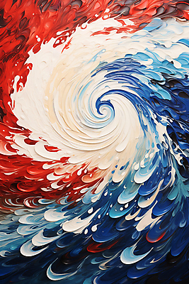 JPG 백그라운드 일러스트 페인팅 사람없음 빨간색 파란색 페인트 물감 소용돌이 회오리 흰색 혼합 질감 국내일러스트 AI일러스트 AI콘텐츠 컬러 미술도구 파일형식