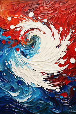 JPG 백그라운드 일러스트 페인팅 사람없음 빨간색 파란색 페인트 물감 소용돌이 회오리 흰색 혼합 질감 국내일러스트 AI일러스트 AI콘텐츠 컬러 미술도구 파일형식