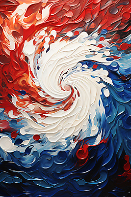 JPG 백그라운드 일러스트 페인팅 사람없음 빨간색 파란색 페인트 물감 소용돌이 회오리 흰색 혼합 질감 국내일러스트 AI일러스트 AI콘텐츠 컬러 미술도구 파일형식
