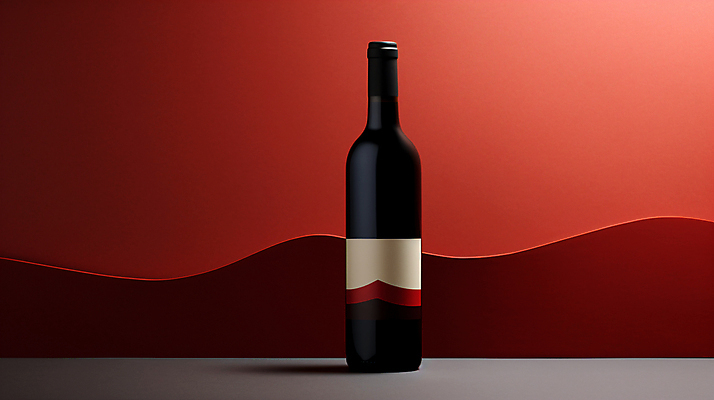 JPG 편집이미지 백그라운드 사람없음 빨간색 와인병 합성 심플 목업 편집실사 AI포토 AI콘텐츠 컬러 병_용기 와인 CG 파일형식