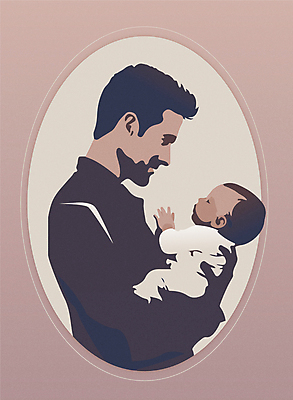 남자 행복 일러스트 안기 프레임 함께함 상반신 성인 두명 육아 아기 신생아 아빠 국내일러스트 AI파일 감정 컨셉 가족 모션 사람 파일형식 벡터