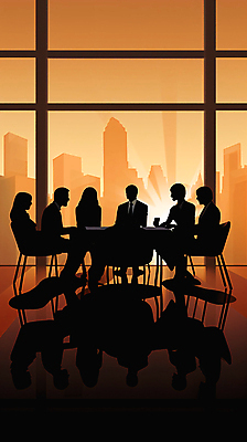 JPG 전신 여자 남자 의자 일러스트 회사 탁자 하늘 회의 협력 앉기 여러명 성인 건물 햇빛 주황색 도시 업무 직장인 그룹 창틀 성인만 국내일러스트 AI일러스트 AI콘텐츠 직업 건축물 컬러 가구 다수 비즈니스 창문 모션 사람 태양 작업 파일형식