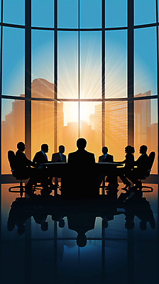 JPG 전신 의자 일러스트 회사 탁자 하늘 회의 협력 앉기 여러명 성인 건물 햇빛 도시 업무 직장인 그룹 창틀 성인만 국내일러스트 AI일러스트 AI콘텐츠 직업 건축물 가구 다수 비즈니스 창문 모션 사람 태양 작업 파일형식