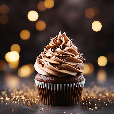 JPG 편집이미지 사람없음 갈색 달콤 컵케이크 크림 보케 초코맛 편집실사 AI포토 AI콘텐츠 컬러 케이크 초콜릿 맛 CG 파일형식