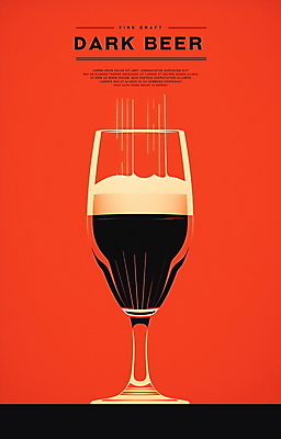 PSD 디자인 포스터 일러스트 맥주 사람없음 빨간색 맥주잔 미니멀 국내일러스트 컬러 술잔 주류 파일형식