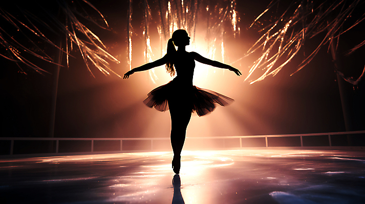 JPG 전신 편집이미지 여자 실루엣 한명 성인 반사 피겨스케이팅 피겨스케이터 성인여자한명만 편집실사 AI인물포토 AI콘텐츠 1 촬영기법 사람 스케이팅 CG 스케이터 여자한명만 성인여자만 파일형식 AI포토