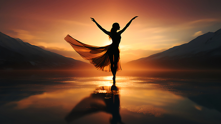 JPG 전신 편집이미지 여자 실루엣 한명 성인 반사 일몰 피겨스케이팅 피겨스케이터 성인여자한명만 편집실사 AI인물포토 AI콘텐츠 1 촬영기법 사람 노을 스케이팅 CG 스케이터 여자한명만 성인여자만 파일형식 AI포토