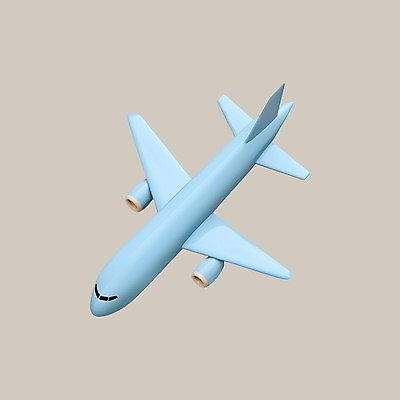 PSD 아이콘 여행 하늘색 휴가 비행기 사람없음 3D아이콘 3D 디지털합성 항공교통 대중교통 파란색 파일형식