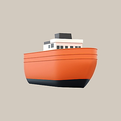 PSD 아이콘 여행 휴가 사람없음 3D아이콘 3D 주황색 디지털합성 선박 컬러 수상교통 파일형식