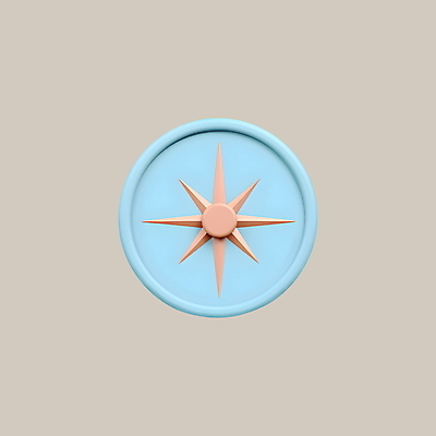 PSD 아이콘 여행 하늘색 휴가 사람없음 3D아이콘 3D 원형 나침반 디지털합성 도형 파란색 파일형식