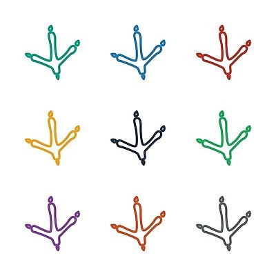 EPS 해외이미지 모양 동물 디자인 실루엣 야생동물 백그라운드 일러스트 자연 조류 그래픽 세트 검은색 치킨 흰색 인쇄 발자국 사인 윤곽 고립 선로 암탉 양발 자취 벡터 해외202310 해외일러스트 컬러 자국 촬영기법 닭 암컷 생태계 닭고기요리 파일형식