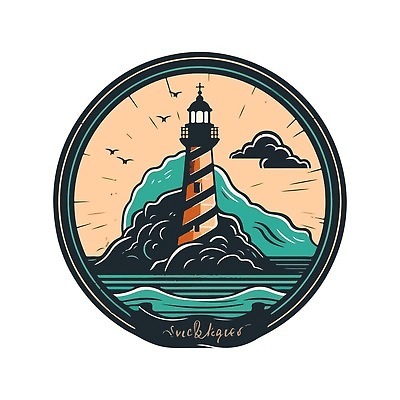 EPS 해외이미지 파도 바다 섬 스티커 일러스트 회사 가이드 주택 등대 항해 경고 안전 해변 건물 물 빛 라벨 탑 항구 희망 나침반 신호등 방향 심볼 검색 신호 보안 배지 네비게이션 고립 지리 활자 벡터 해외202310 해외일러스트 자연요소 직업 건축물 감정 배_교통 비즈니스 교통시설 프레임 활자판 파일형식