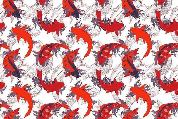 EPS 해외이미지 전통 문화 물결 선 파도 바다 백그라운드 패턴 오렌지 일러스트 자연 벽지 잉크 어류 미술 동양인 빨간색 물 파란색 강 뷰티 일본 중국 초밥 직물 연못 화려 그리기 문신 포장지 복고 윤곽 잉어 해외202310 해외일러스트 자연요소 아시아 컬러 컨셉 무늬 과일 포장 모션 문화예술 인종 수중동물 생태계 일본음식 파일형식 벡터