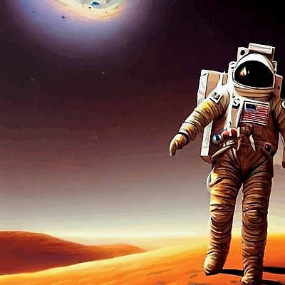 EPS 해외이미지 전신 일러스트 표면 미래 한명 사람 빛 우주 우주비행사 신비 우주복 SF 해외202310 해외일러스트 1 옷 컨셉 파일형식 벡터