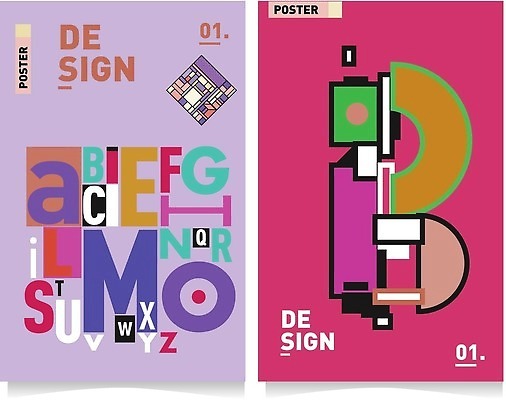 EPS 해외이미지 도형 알파벳 포스터 백그라운드 일러스트 추상 타이포그라피 사람없음 컬러풀 화려 해외202310 해외일러스트 문자 영어 컬러 컨셉 무늬 파일형식 벡터