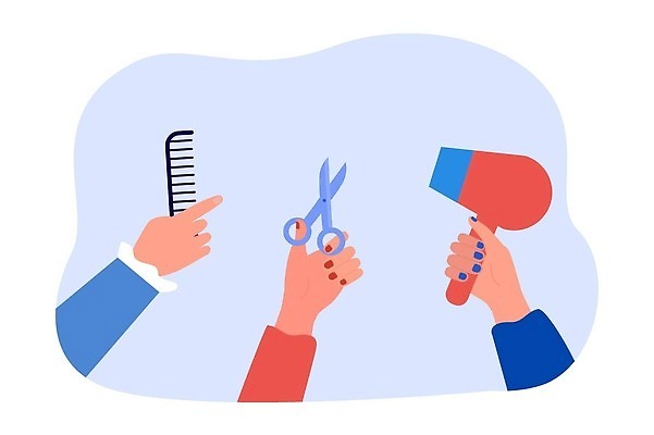 EPS 해외이미지 무료이미지 일러스트 뷰티 잡기 머리빗 미용실 드라이어 미용사 미용가위 해외202310 해외일러스트 직업 모션 가위 미용용품 뷰티샵 파일형식 벡터 무료콘텐츠