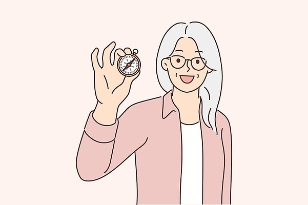 EPS 해외이미지 여자 노년 행복 안경 할머니 일러스트 한명 들기 상반신 보여주기 회중시계 노인여자한명만 해외202310 해외일러스트 1 잡화 감정 시계 모션 사람 성인 여자한명만 노인여자만 파일형식 벡터