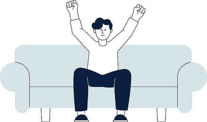 EPS 해외이미지 라이프스타일 응시 남자 행복 감정 인터넷 일러스트 성공 주택 실내 관리 사람 앉기 성인 소파 기쁨 방 축하 만족 흥분 기회 공지사항 멀리 골 기르기 반응 환불 해외202310 해외일러스트 시선 컨셉 의자 모션 내부 건물 생활 금융 돌봄 파일형식 벡터