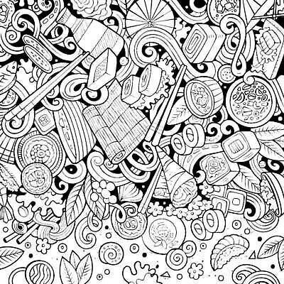 EPS 해외이미지 디자인 아시아 문화 음식 일러스트 젓가락 밥 새우 프레임 어류 요리 동양인 주방 식당 일본 식사 초밥 회 면 신용카드 막대기 수프 낙서 김 만화 스케치 고추냉이 참치 장어 라인아트 해산물 오브젝트 메뉴 날것 윤곽 롤 손그림 연어 동쪽 구성 색칠공부 전국 국경 해외202310 해외일러스트 나라 선 수저 갑각류 미술 인종 금융 학습 상점 수중동물 색칠 양념 해조류 방향 일본음식 파일형식 벡터