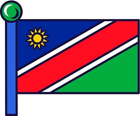 EPS 해외이미지 전통 디자인 컬러 스티커 밭 일러스트 장식 빨간색 초록색 파란색 태양 자유 흰색 축하 깃발 악단 황금 플랫 만화 땅 선거 심볼 사인 윤곽 영토 배지 깃대 애국심 대각선 공화국 나미비아 독립 수도권 전국 정부 정치가 벡터 해외202310 해외일러스트 자연요소 직업 나라 선 음악 컨셉 농업 민주주의 지역 남아프리카 파일형식