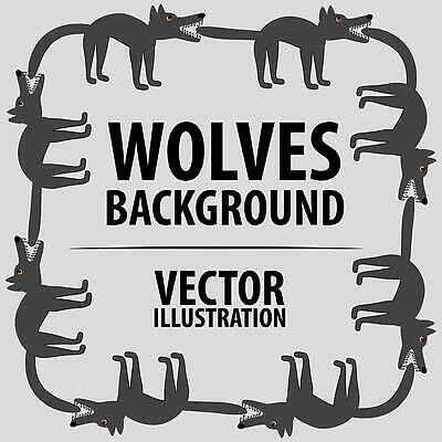 EPS 해외이미지 동물 템플릿 캐릭터 디자인 야생동물 어린이 백그라운드 패턴 밭 일러스트 포유류 자연 동물원 웃음 세트 숫자 회색 원형 그룹 플랫 개 공격 만화 그림 사냥 심플 엽서 사냥개 여우 육식동물 늑대 추적 고립 땅바닥 벡터 시리즈 해외202310 해외일러스트 일러캐릭터 도형 문자 컬러 무늬 농업 모션 바닥 표정 사람 편지 생태계 파일형식