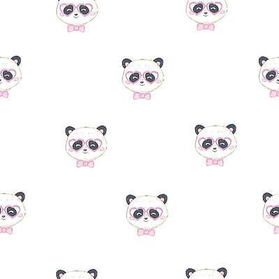 EPS 해외이미지 동물캐릭터 백그라운드 패턴 일러스트 사람없음 귀여움 하트 판다 해외202310 해외일러스트 일러캐릭터 모양 동물 캐릭터 컨셉 무늬 곰 파일형식 벡터