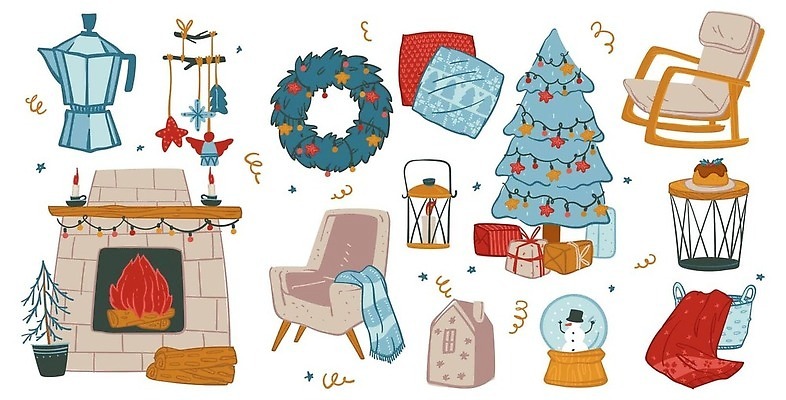 EPS 해외이미지 모양 나무 전통 계절 리본 크리스마스 겨울 일러스트 주전자 휴가 선물 장식 빛 장난감 파티 축제 화환 놀람 수확 등불 축하 인사 소나무 숲 12월 만화 연도 벽난로 안락의자 패키지 상록수 전나무 눈덩이 광 노엘 크리스마스이브 가문비나무 벡터 미니멀 해외202310 해외일러스트 식물 기념일 꽃 감정 컨셉 농업 의자 주방용품 조명 눈_날씨 표정 이벤트 예절 날짜 파일형식