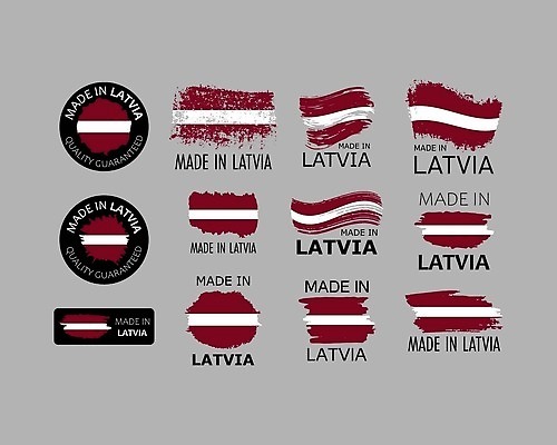EPS 해외이미지 디자인 산업 스티커 일러스트 비즈니스 공장 라벨 줄무늬 깃발 얼룩 떨어짐 제조 상품 심볼 사인 무역 상업 배지 소매 라트비아 전국 증명서 벡터 해외202310 해외일러스트 컨셉 무늬 공업 프레임 북유럽 파일형식