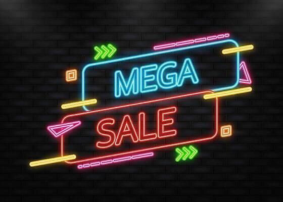 EPS 해외이미지 배너 백그라운드 일러스트 타이포그라피 사람없음 컬러풀 세일 사각형 최고 화려 심볼 네온 해외202310 해외일러스트 도형 문자 컬러 컨셉 파일형식 벡터