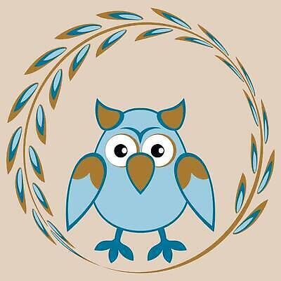 EPS 해외이미지 디자인 어린이 백그라운드 일러스트 조류 내부 책 공책 만화 그림 정사각형 부엉이 엘리먼트 항목 방식 해외202310 해외일러스트 도형 동물 문구용품 사람 파일형식 벡터