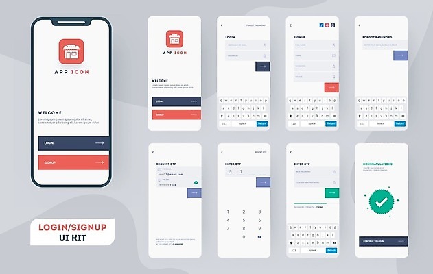 EPS 해외이미지 템플릿 직업 일러스트 비즈니스 모바일 안전 사람없음 스마트폰 디지털 스크린 웹 과학기술 암호 보호 서비스 레이아웃 보안 페이지 시스템 온라인 전자상거래 UI 계좌 로그인 소셜미디어 소프트웨어 인터페이스 터치스크린 목업 와이어프레임 해외202004 해외일러스트 컨셉 인터넷 기술 금융 핸드폰 스마트기기 파일형식 벡터