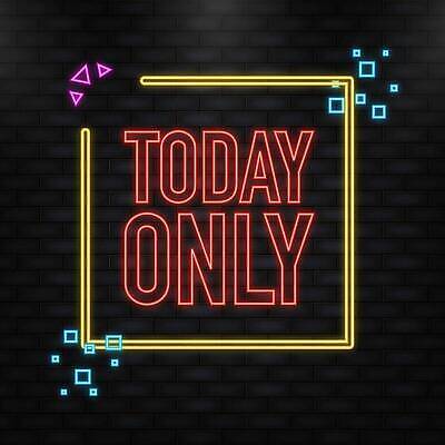 EPS 해외이미지 일러스트 프레임 타이포그라피 사람없음 사각형 네온 오늘 해외202310 해외일러스트 도형 문자 파일형식 벡터