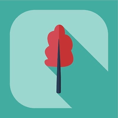 EPS 해외이미지 나무 일러스트 사람없음 빨간색 청록색 해외202310 해외일러스트 식물 컬러 파일형식 벡터